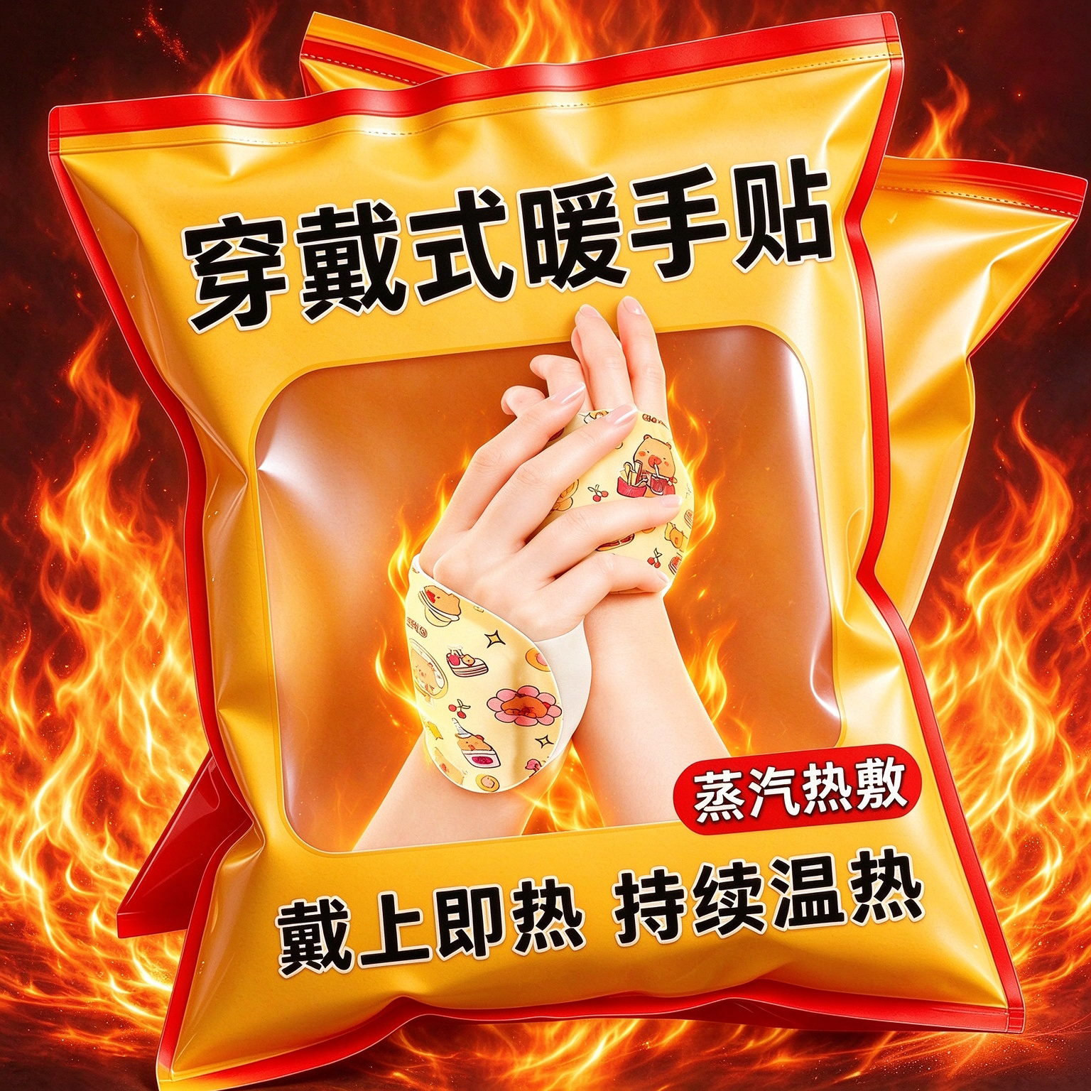 【到手100片】穿戴式暖手宝儿童成人热敷暖脚暖足宝学生便携式