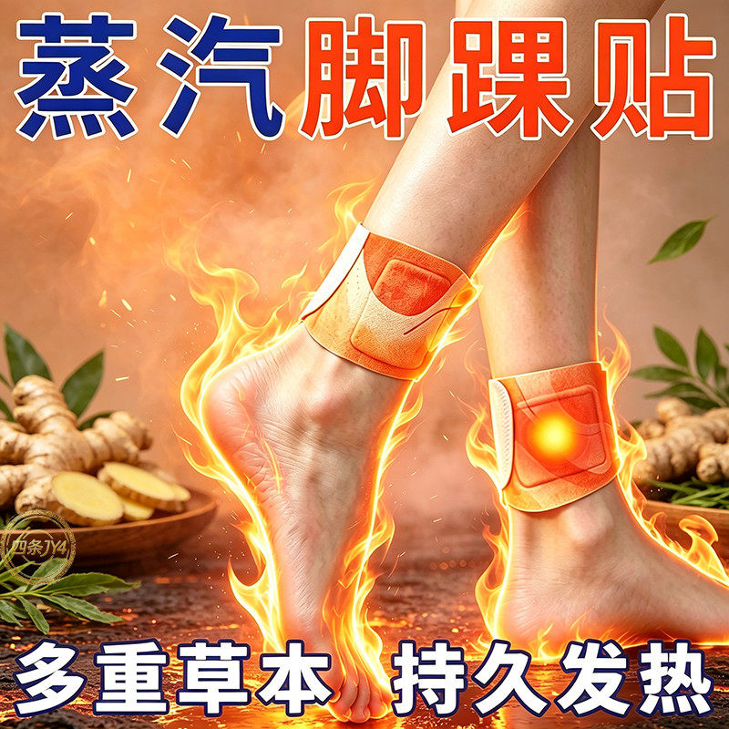 【60袋】蒸汽热敷脚踝贴恒温暖足贴三荫脚贴脚踝保暖艾灸贴暖贴
