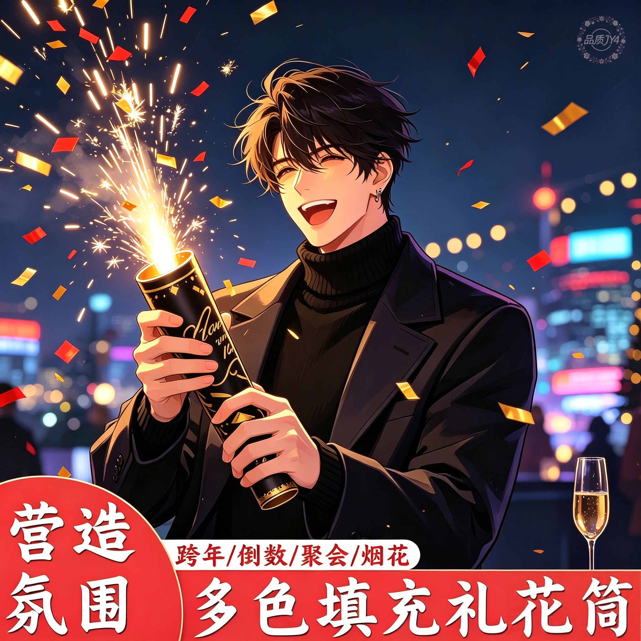 网红自动礼花枪生日派对