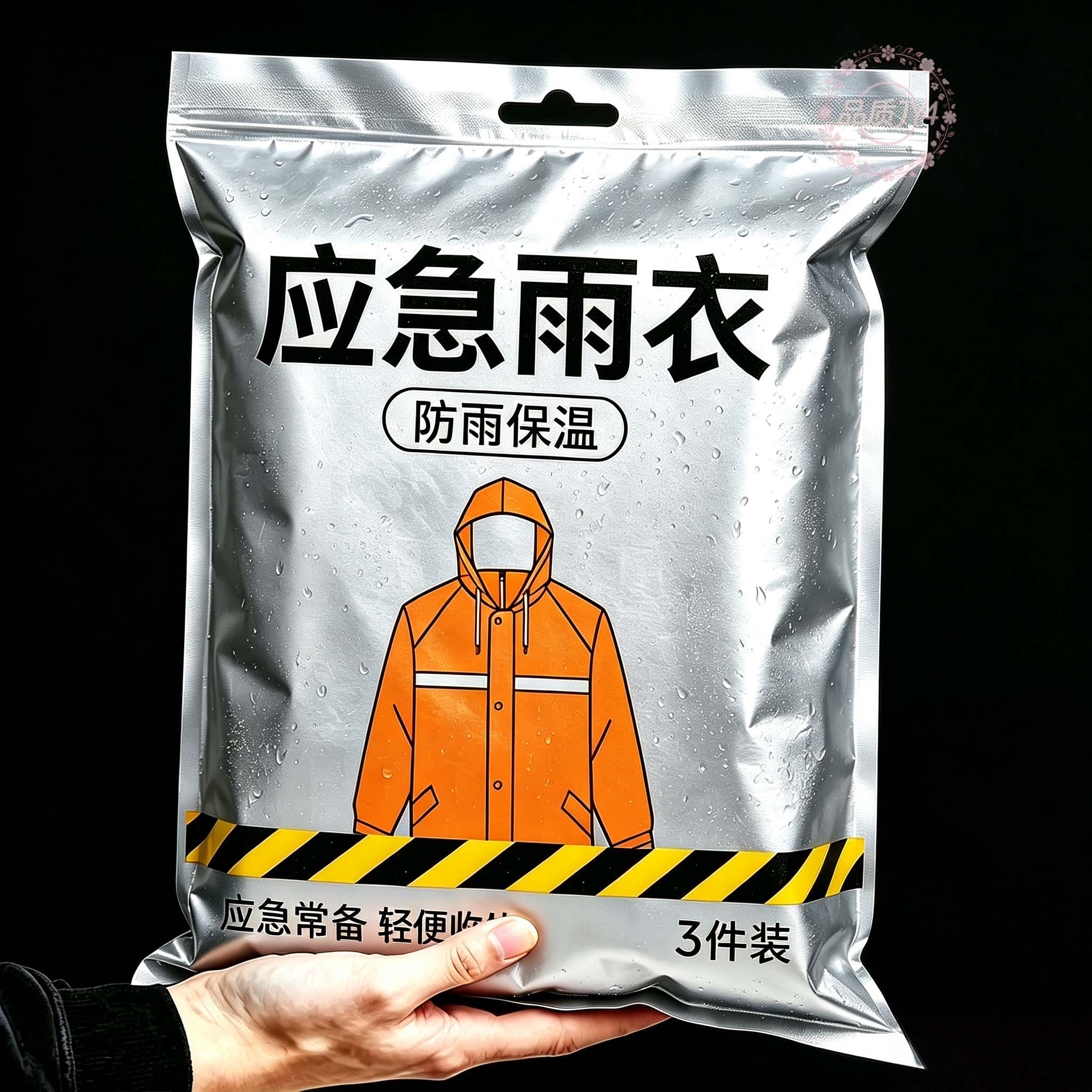 防台风雨衣加厚成人户外应急骑行防暴雨双面反光应急雨披防水防风