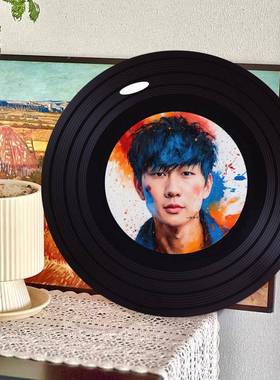 林俊杰可定制黑胶唱片创意桌面摆件ins覆古朋友生日礼品礼物