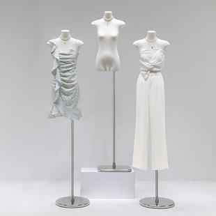 店假人偶橱窗半身扁平女装 扁身模特道具女人台服装 模特展示架全身