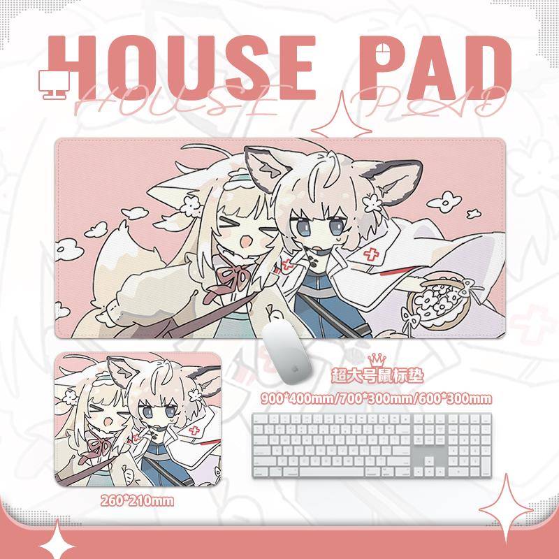 明日方舟可爱小铃兰滑鼠垫大号可水洗锁边学生宿舍办公室通用桌垫