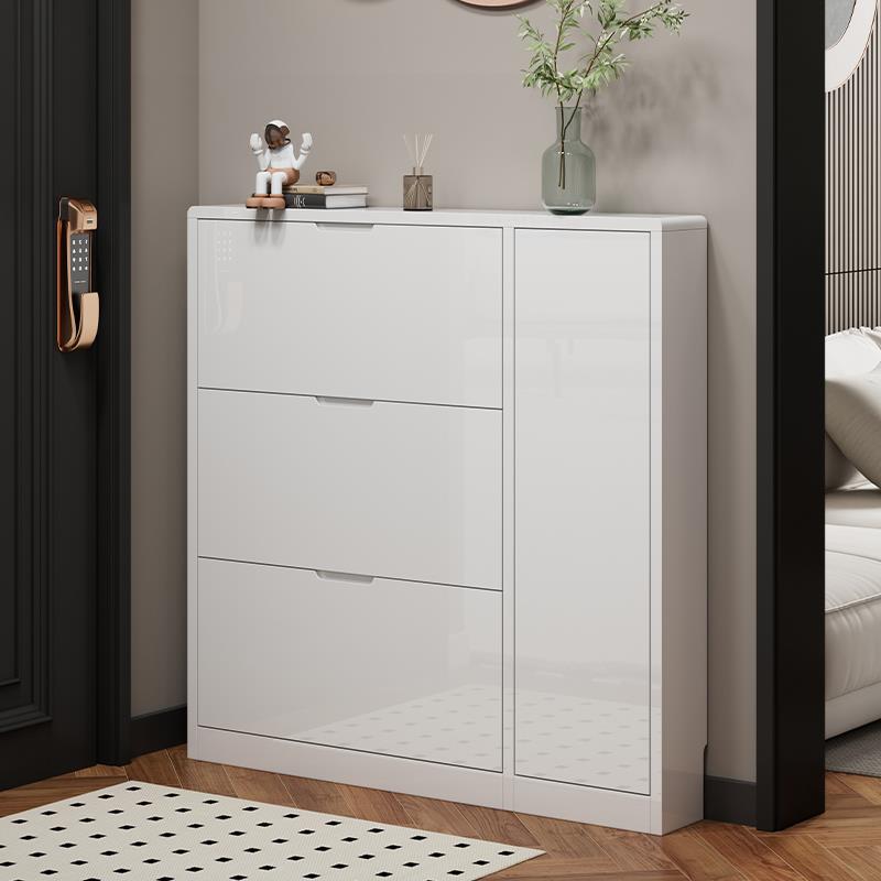 鞋柜超薄翻斗家用入户门口窄玄关门厅17cm白色大容量烤漆架省收纳