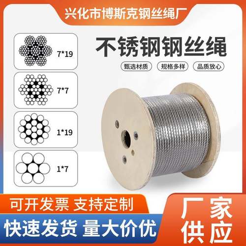 304不锈钢钢丝绳线超细软晾衣绳架316L钢索粗2 3 4 5 6 8 10mm201