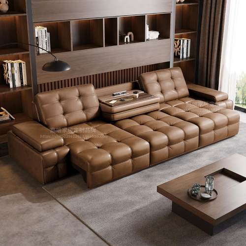 劳伦斯零靠墙意式智能伸缩可睡可躺电动沙发床多功能两用家庭影院