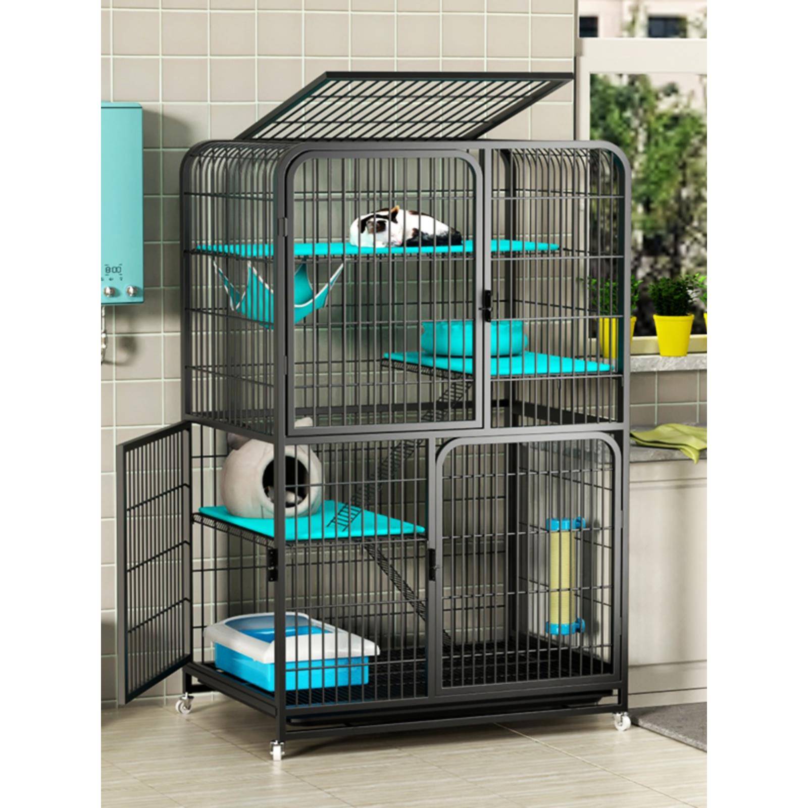 猫笼子家用室内超大自由空间猫窝猫厕所一体猫别墅猫屋养猫专用笼