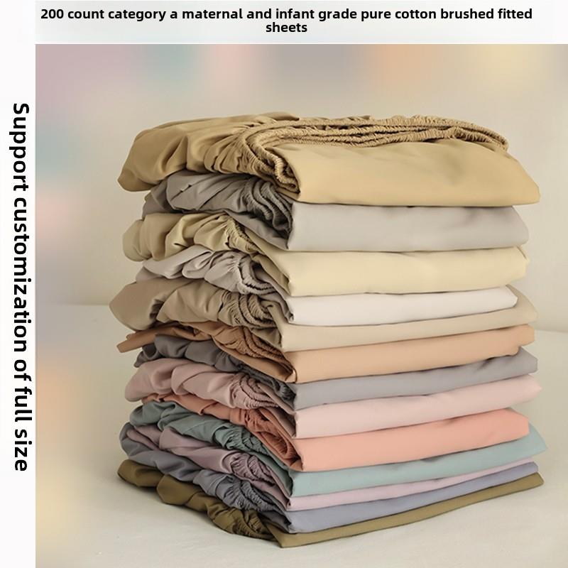 200支秋冬a级加厚纯棉拉丝床单单片纯棉床罩席梦思床垫保护器定制