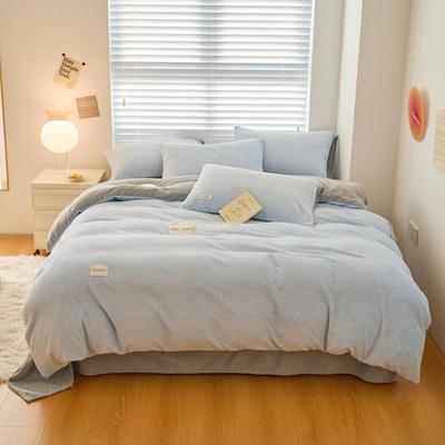 定制牛奶绒被套单件150x200冬天加绒210防静电被罩珊瑚绒180x220