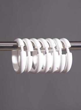 浴帘挂圆环环窗08112帘挂钩质大号静音挂环高品版12只米木 日式.5