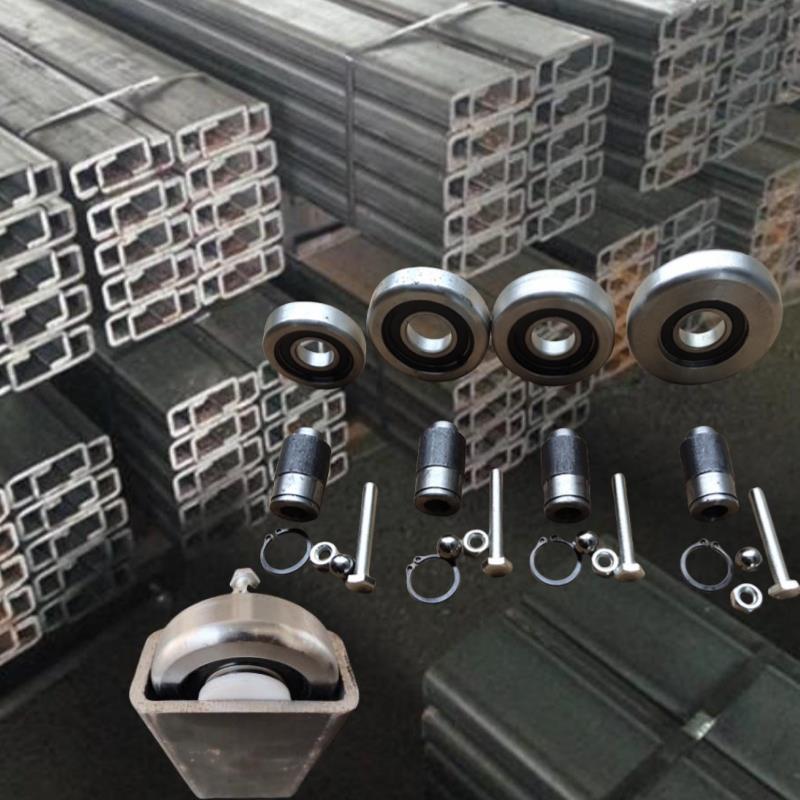 叉车C型钢轨道槽钢堆高车举升降机传菜机家用货梯门钢架导轮轴壳