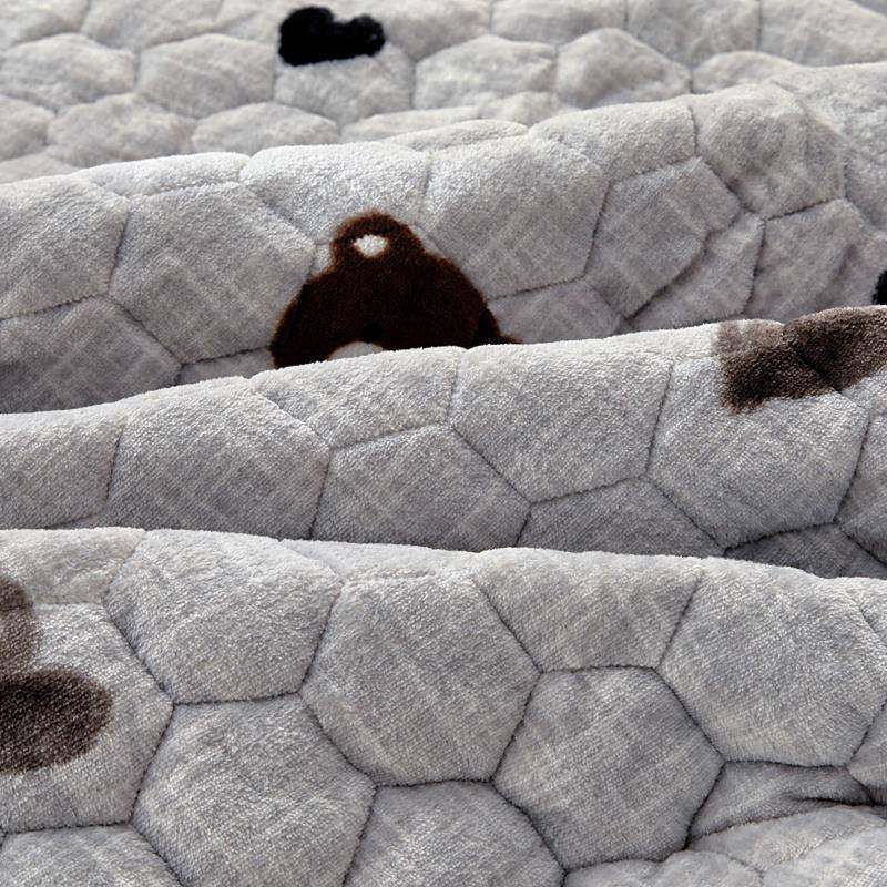 花边牛奶绒夹棉床笠A类定制冬季加厚榻榻米床罩135x150*190/200cm