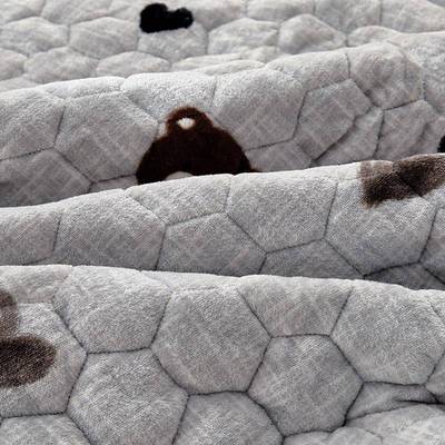 花边牛奶绒夹棉床笠A类定制冬季加厚榻榻米床罩135x150*190/200cm