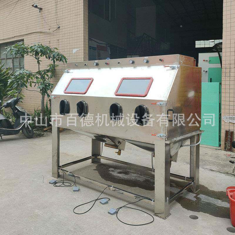 供应小型2010双位手动湿式用不锈钢长工设条精细百德喷备砂机厂家