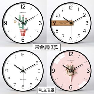 现代简约钟表客厅挂钟创意北欧静音个性 清新时尚 卧室家用时钟表