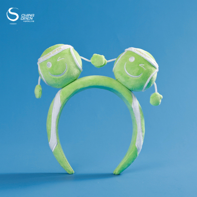 中国网球公开赛CHINA OPEN现场观赛周边吉祥物牵手网球头饰