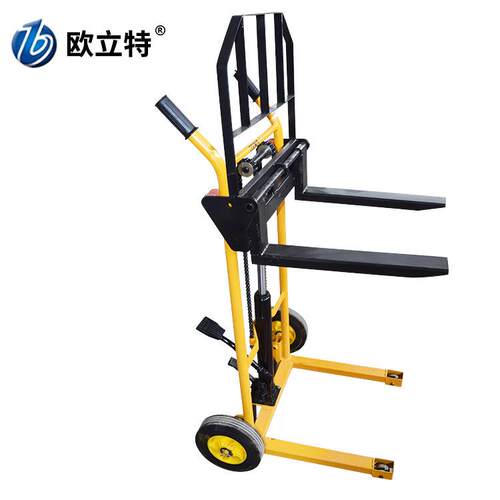 厂家手动小型微型叉车手推升降机家用升堆车现货