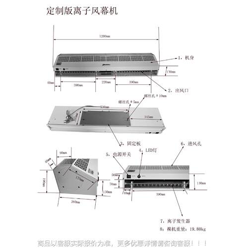 SY17通道走廊仓库门口横流大风SY-107量-0子除静电防尘离风幕机工