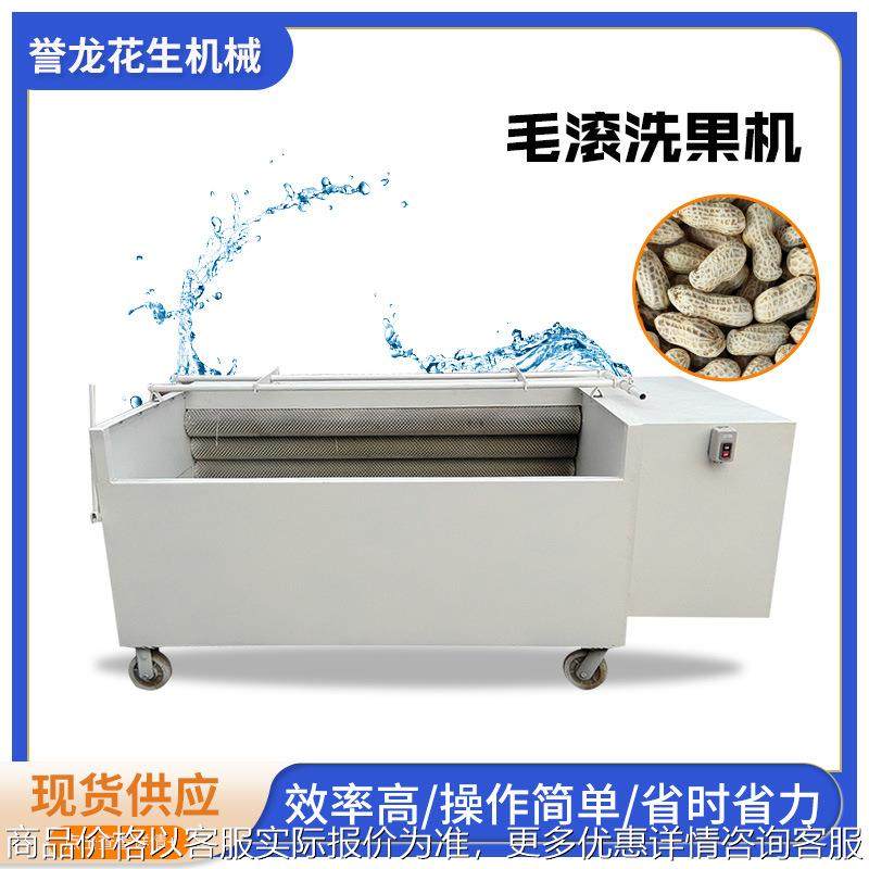 全自动毛辊洗果机 花生果毛辊清洗机 核桃坚果毛刷去泥沙清洗机,清洗/食品/商业设备,果蔬加工设备,淘宝优惠券,粉丝福利购,淘宝优惠卷