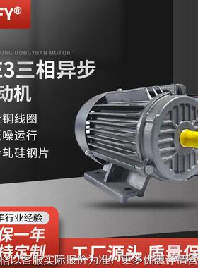 三相异步电动机 YE3-132S/M1/M2-6极电机 380V 3/4/5.5W交流马达