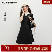 红袖 知识分子风MIU系收腰翻领套头连衣裙 女装 2025春季 新款