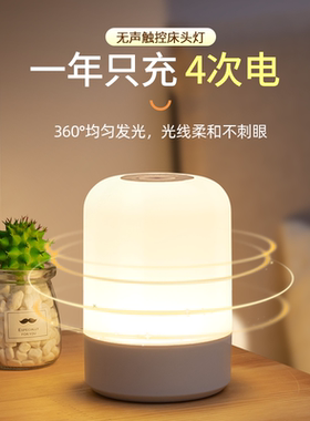 遥控小夜灯卧室睡眠灯高级感台灯2025新款充电床头灯婴儿喂奶护眼