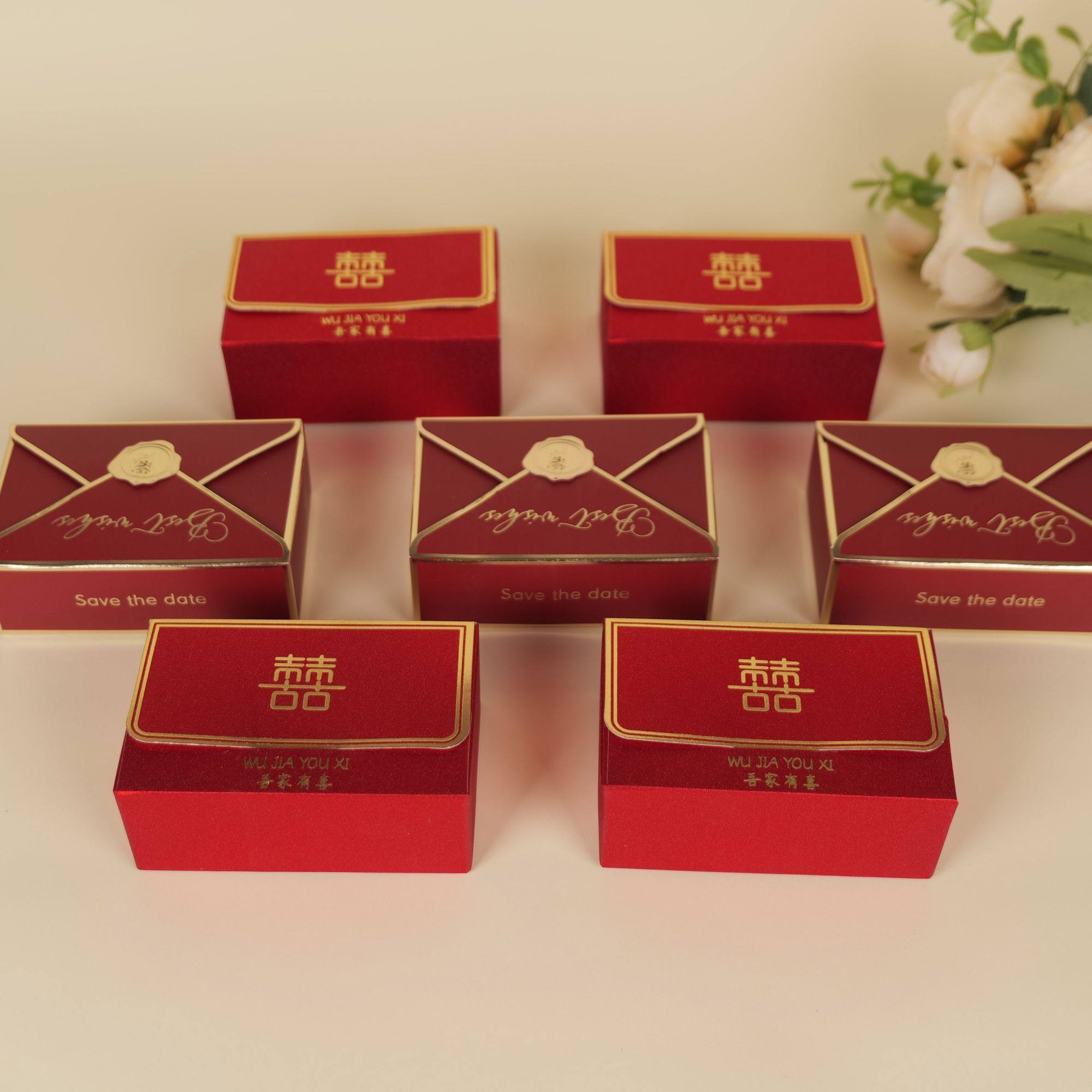 新款结婚喜糖ins糖盒糖果盒创意礼盒中式欧式婚礼信封伴手包装盒