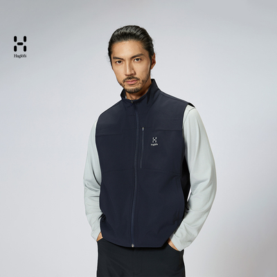 Haglöfs火柴棍Softshell Vest男女同款户外运动徒步登山软壳马甲