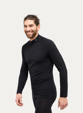 Haglöfs火柴棍Latnja Wool Crew Neck男子户外羊毛保暖内衣上衣