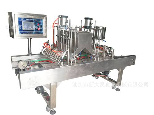 新款椰子饼注浆机 浆料多用自动充填机 椰汁果肉精准定量灌装设备