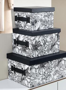 收纳箱橙色衣柜衣帽间收纳盒卧室衣物收纳神器样板间摆件装饰盒子