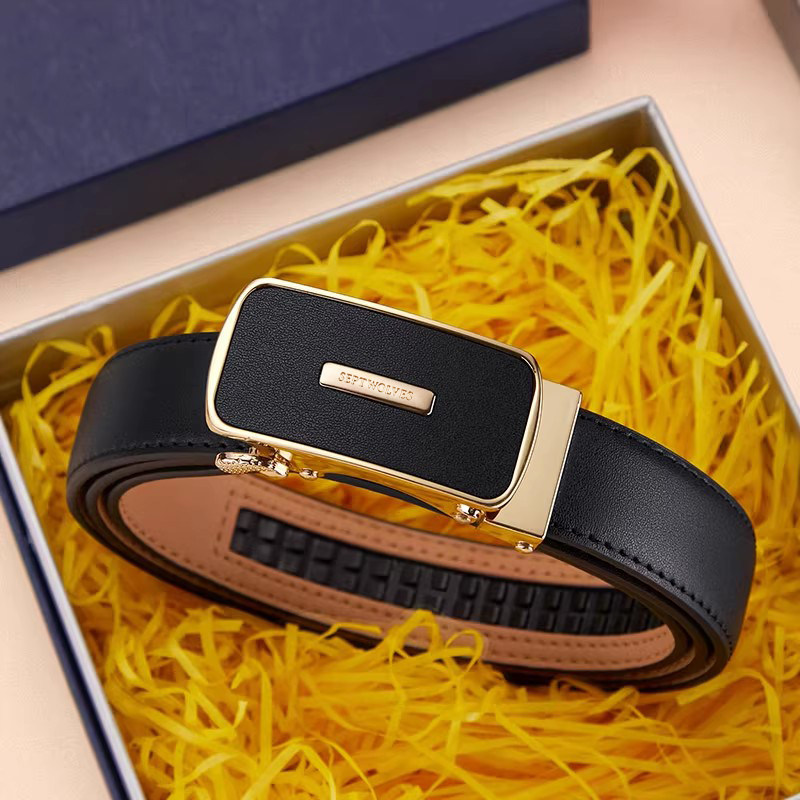 七匹狼2026新款女士真皮自动扣腰带黑色时尚个性百搭装饰皮带腰带