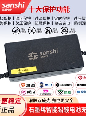 适用极核Mo1/Ae4SE/My/Ae5/Ez4/Ae7/Ez3/Ae2电动车铅酸三石充电器