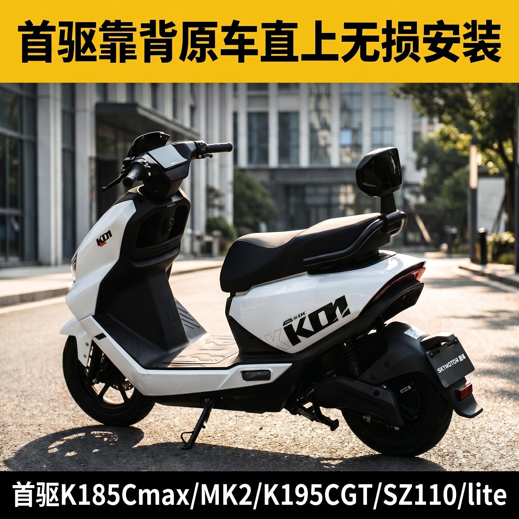 首驱电动车K185Cmax/MK2/K195CGT靠背首驱SZ110/SZlite后靠背配件图片