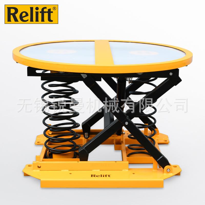 弹簧升降平台圆形60度旋转工位上料机重力自动平衡取料车