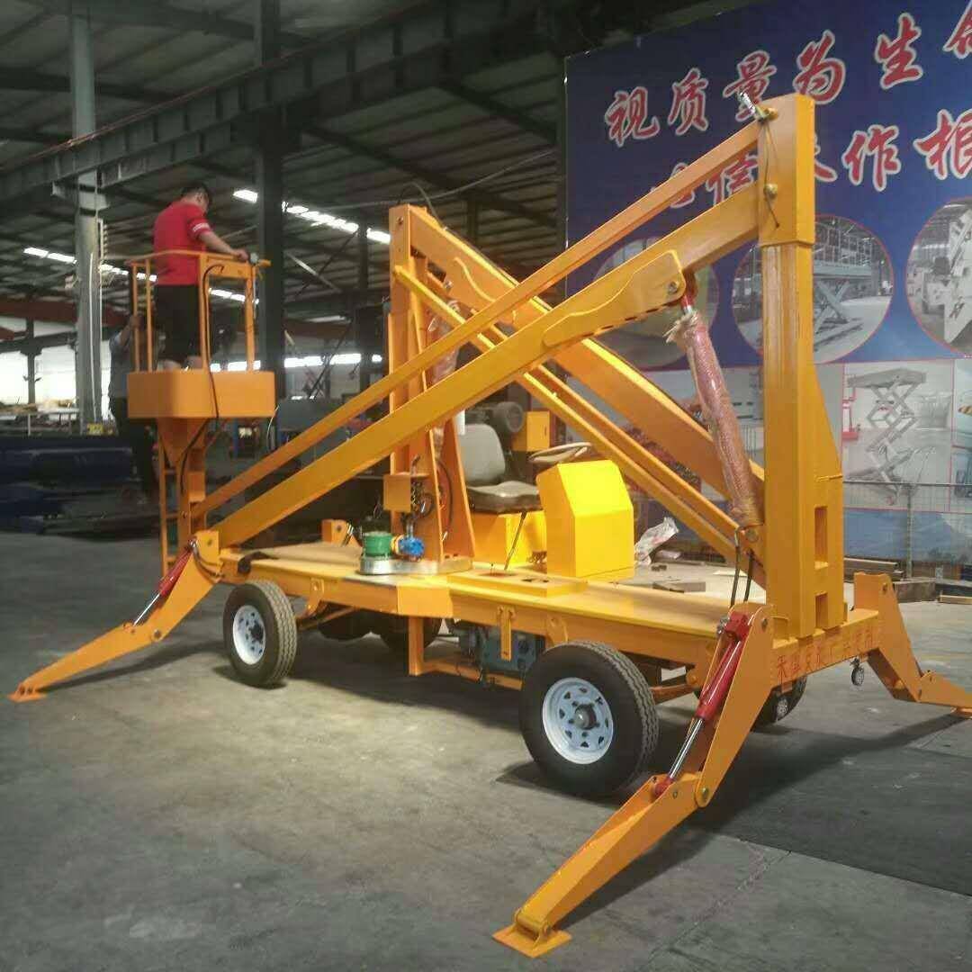 济南华北升降平台厂家供应16米14米电动式高空作业车曲臂式升降机