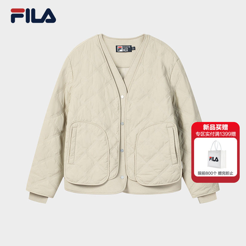 FILA 斐乐官方女士保暖棉服2026春季新款时尚休闲假两件外套女