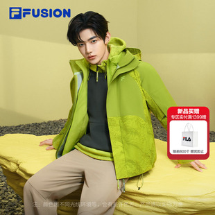 章昊同款FILA FUSION斐乐潮牌男子保暖棉服2026春季新款户外夹克