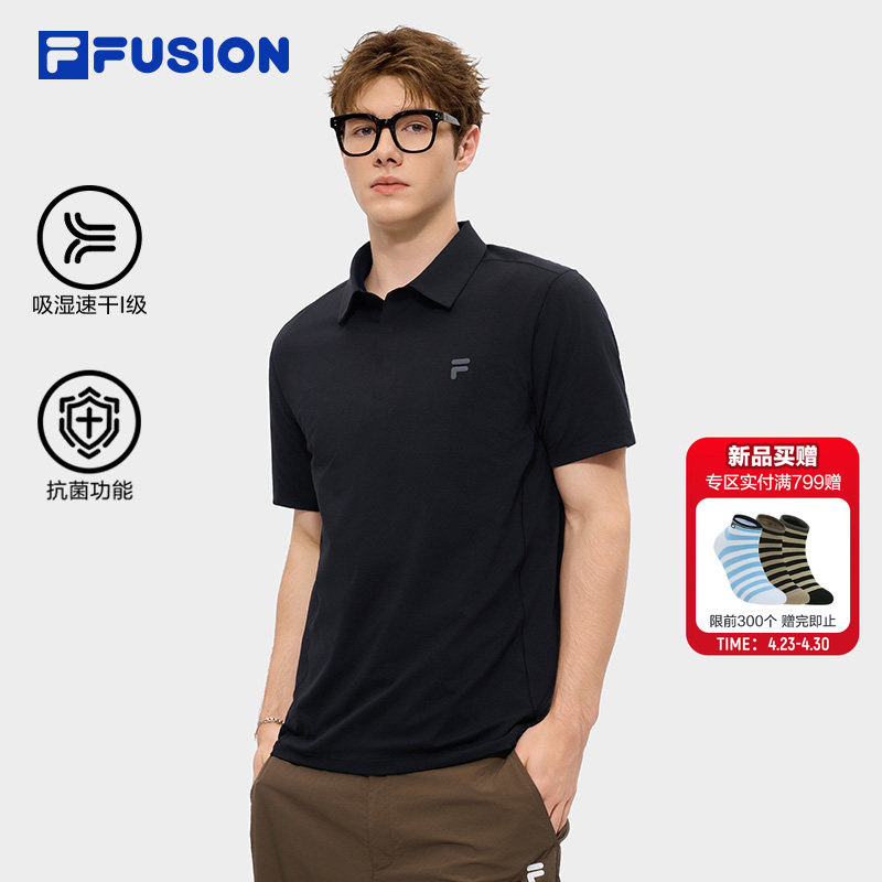 FILA FUSION斐乐潮牌男士短袖POLO衫2026夏新款速干T恤运动上衣男