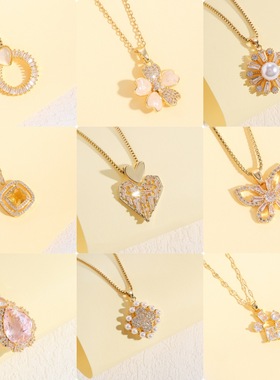 跨境钛钢不褪色项链女士轻奢首饰百搭感新中式饰品厂家现货