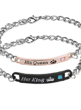 速卖通WISH欧美新款时尚饰品 His Queen Her King