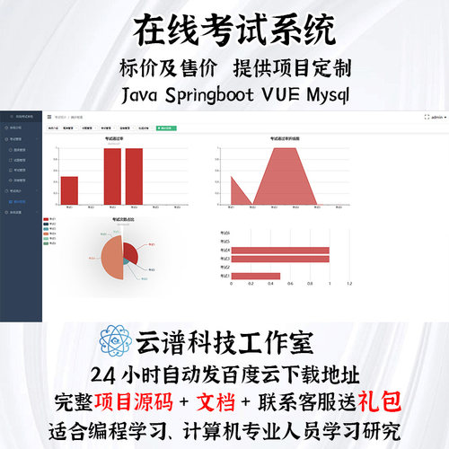 在线考试系统springboot vue mysql项目送文档+ppt计算机项目代码