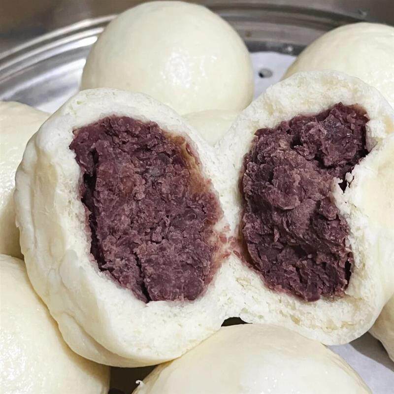 新货手工豆沙包东北老式豆