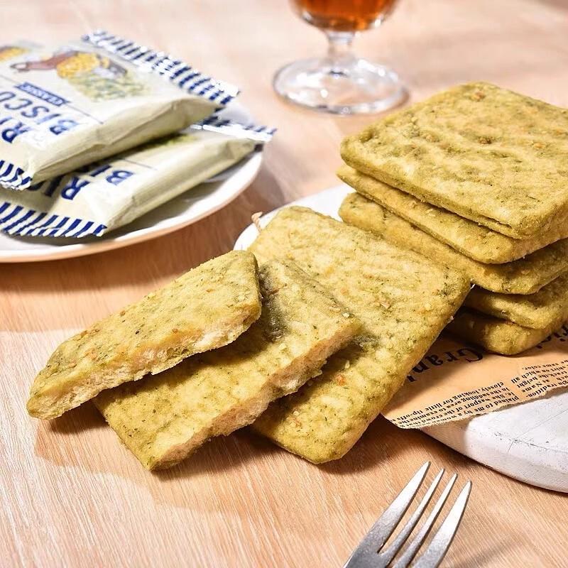 新货法式米饼袋装500g海苔蒜香酥脆饼干零食休闲食品网红充饥下午