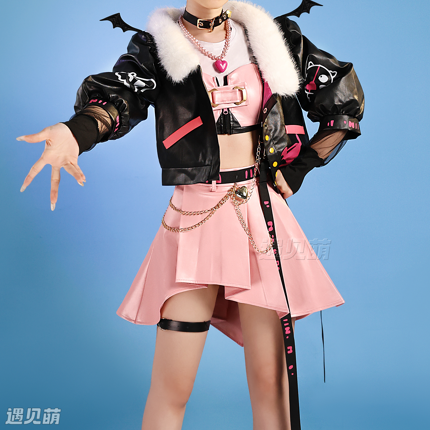 遇见萌洛天依cos服虚拟偶像地下摇滚cosplay服装Vsinger女动漫服