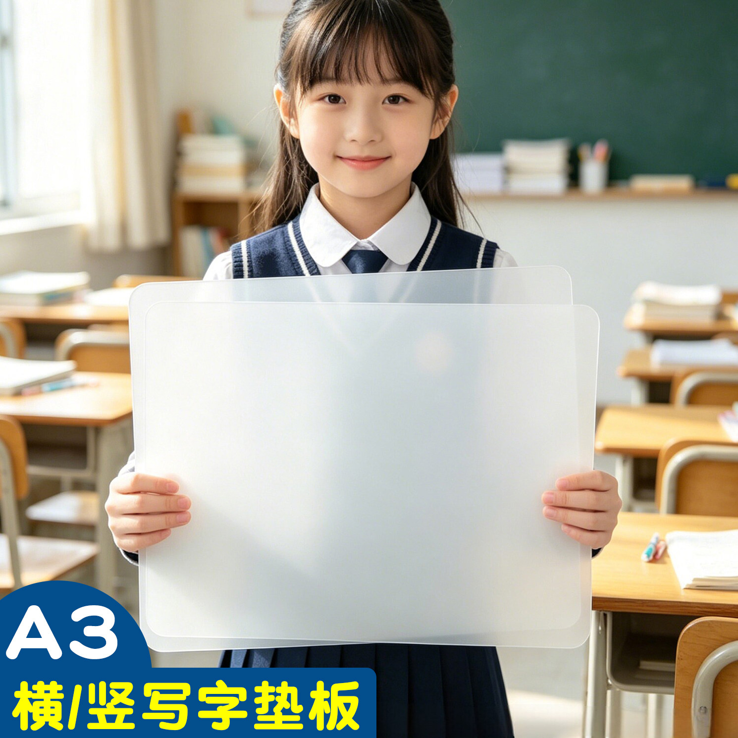 特大号A3写字垫板硬塑料磨砂透明pp垫板横竖两用写字垫考试硬质大号垫板小学生画画垫子书写垫中高考研课桌垫图片