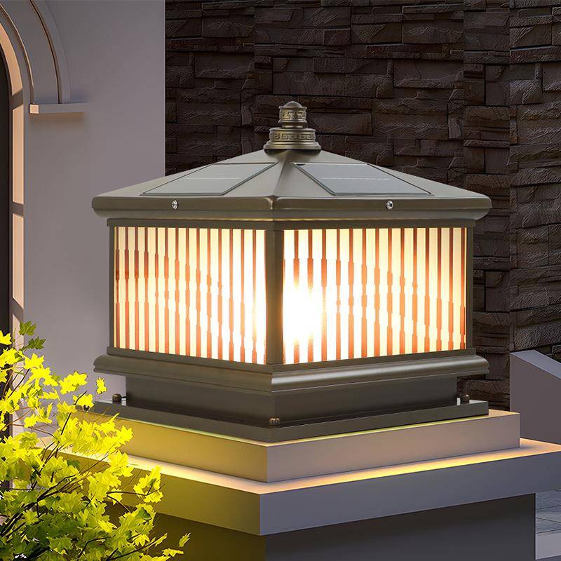 太阳能柱头灯户外庭院灯别墅防水室外大门口柱灯围栏围墙柱子灯