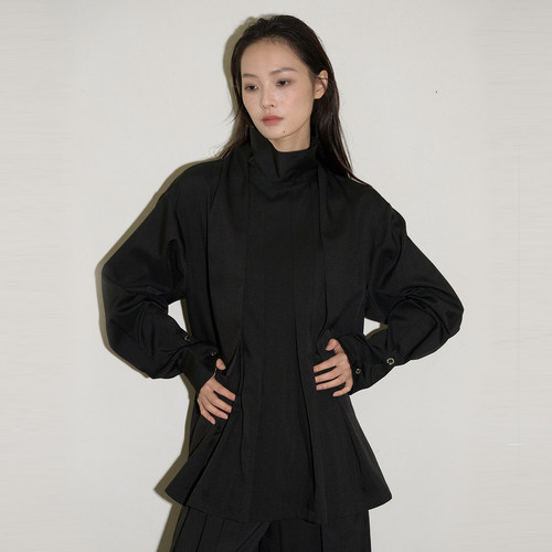 小众设计师品牌飘带衬衫