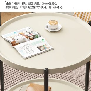 可移动茶几沙发边柜家用小边几阳台桌子床头置物架子简约带轮茶台