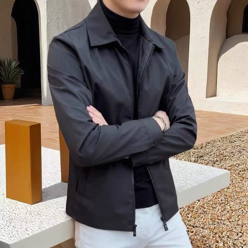 【春秋薄外套】新男翻领夹克上衣
